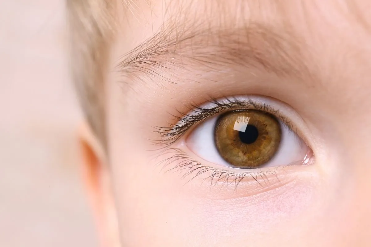 Ojo de niño en primer plano